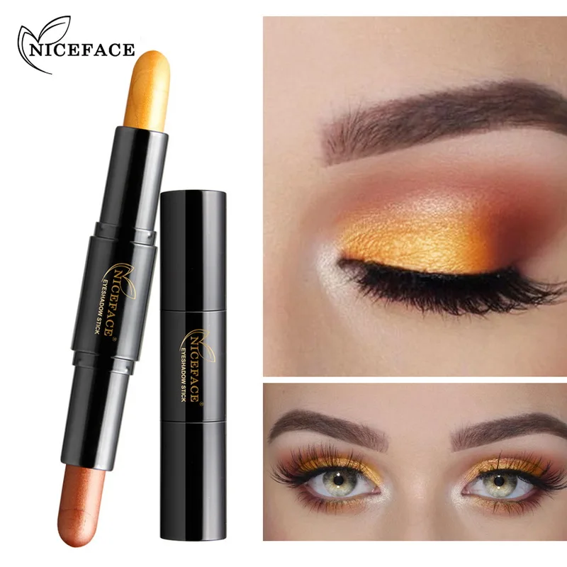 NICEFACE 2018 новые долговечные тени для век палка макияж карандаши с блеском двойной