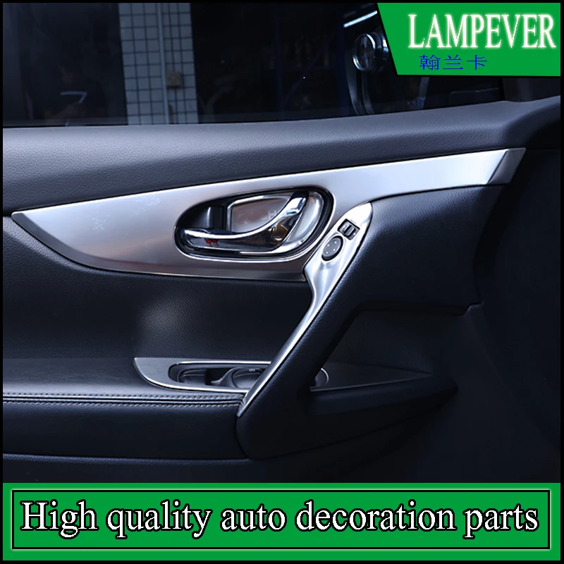 Car styling Interior Door Handle Bowl Cover Trim Decoration Frame Sticker For Nissan Qashqai 2015 2016 J11 Accessories | Автомобили и