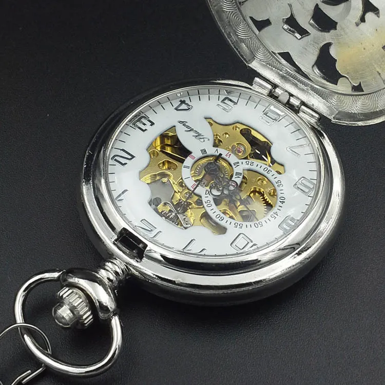 Часы мужские серебристые с цепочкой|mechanical pocket watch|pocket watchpocket watch men |