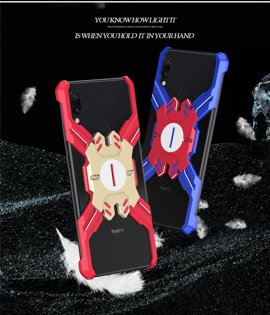 Чехол для Xiaomi Redmi Note 7, роскошный механический металлический чехол с алюминиевой рамкой для телефона Xiaomi Redmi Note7, противоударный чехол
