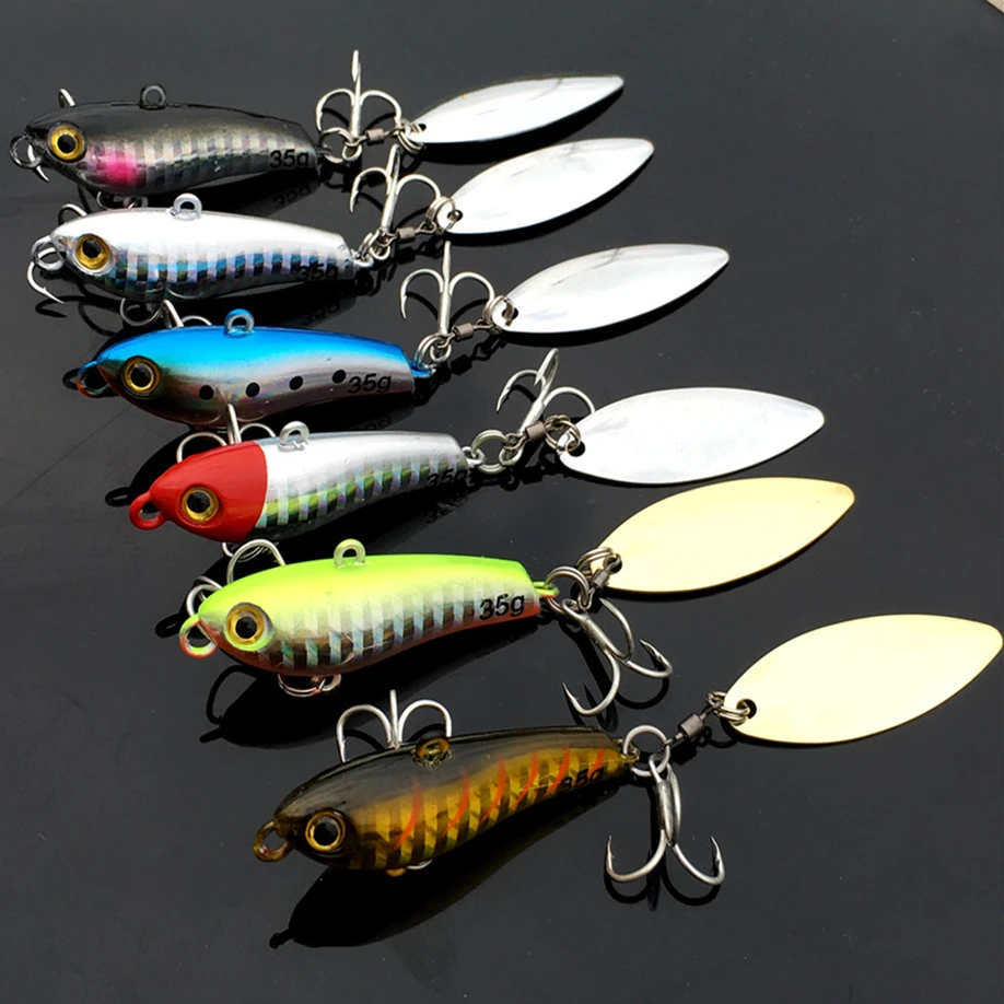 

Металлическая Приманка Vib 35 г, блесна для ловли на крючок, длинная блесна Тонущая приманка, жесткая рыболовная приманка