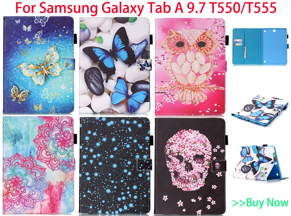 Стенд кожаный чехол для samsung Galaxy Tab A 9,7 дюймов SM-T550 SM-P550 SM-T555 SM-P555 планшет защитный Smart Cover+ стилус пленка