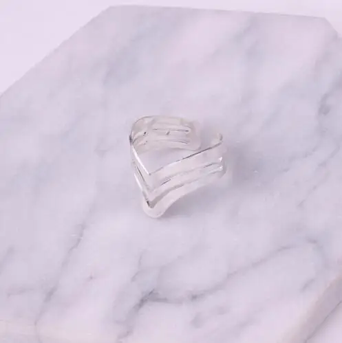 Jz 058 2018 простые серебряные геометрические кольца в европейском и американском