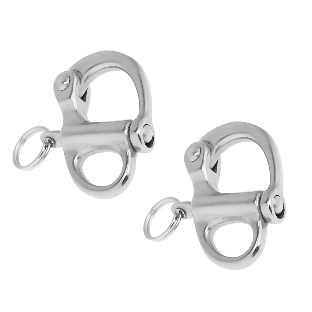 

2 Pieces Kayak Boat Yacht 304 Stainless Steel Swivel Snap Shackle 5.2x2.8cm