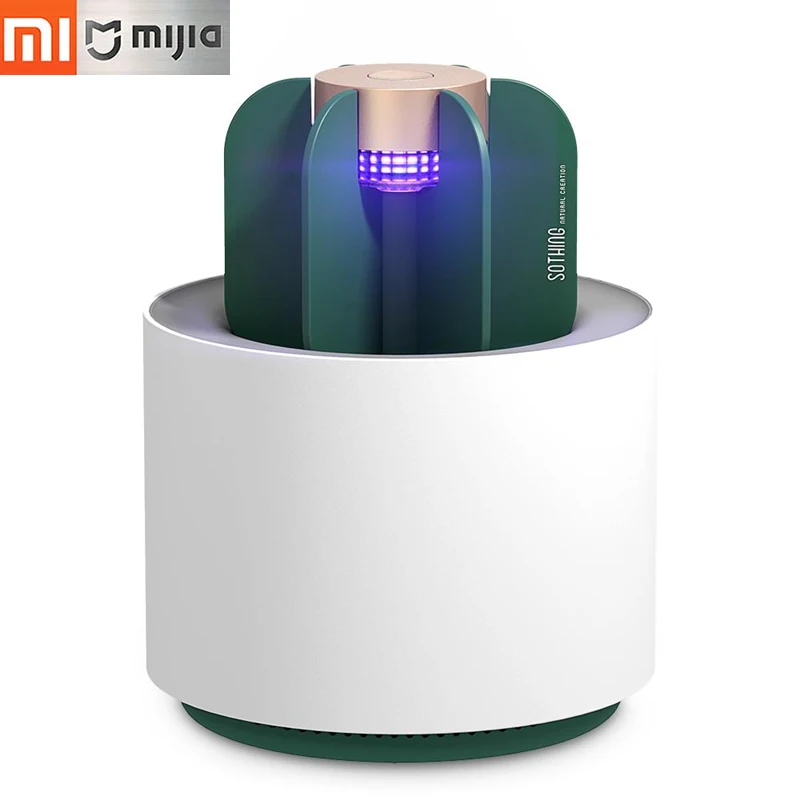 Белый Xiaomi Sothing кактус москитный убийца светильник электрический USB УФ-светильник противомоскитная ловушка без запаха Крытая лампа-убийца насекомых - Цвет: Белый