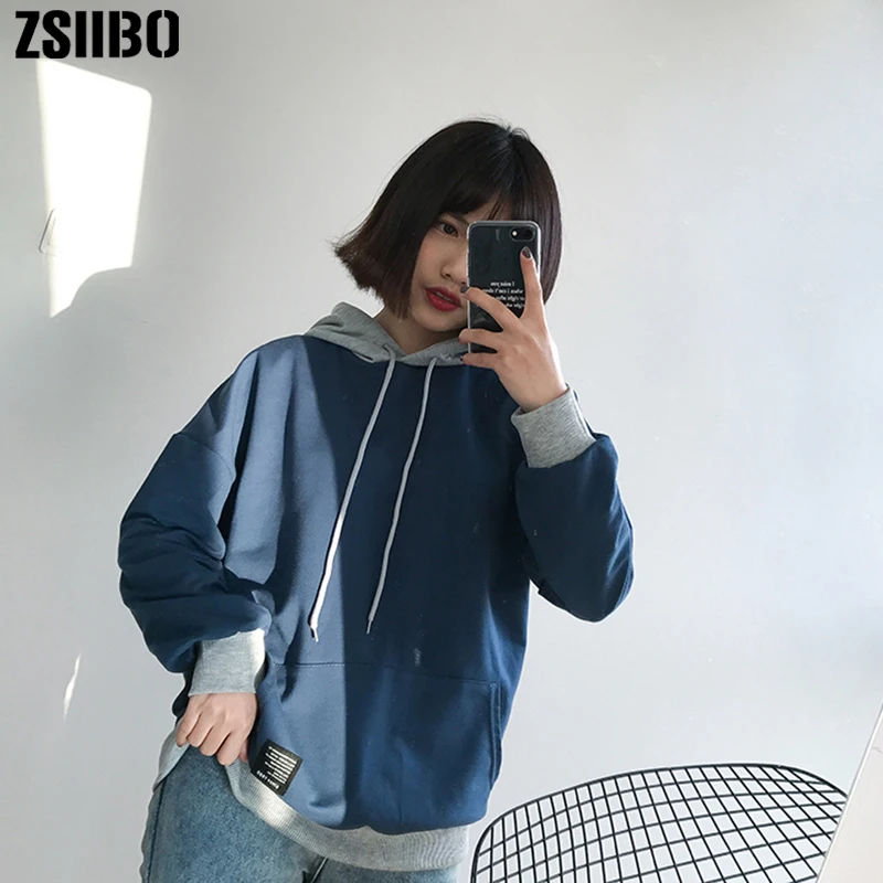 

Social Harajuku Hoodie Cotton Winter 2019 New Korean Loose Casual Fashion Long Sleeve Top Women's Sweatshirt
