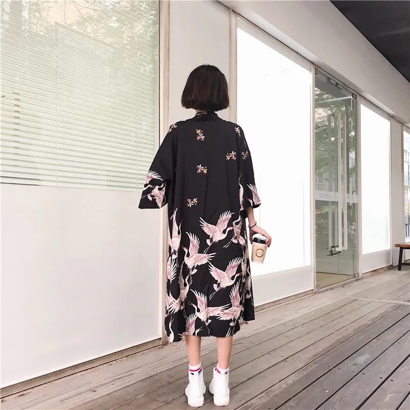 Японское кимоно Yukata кардиган пляжное платье Купальник для женщин с длинным рукавом Haori кимоно пляжное платье Пляжная одежда Парео Плайя