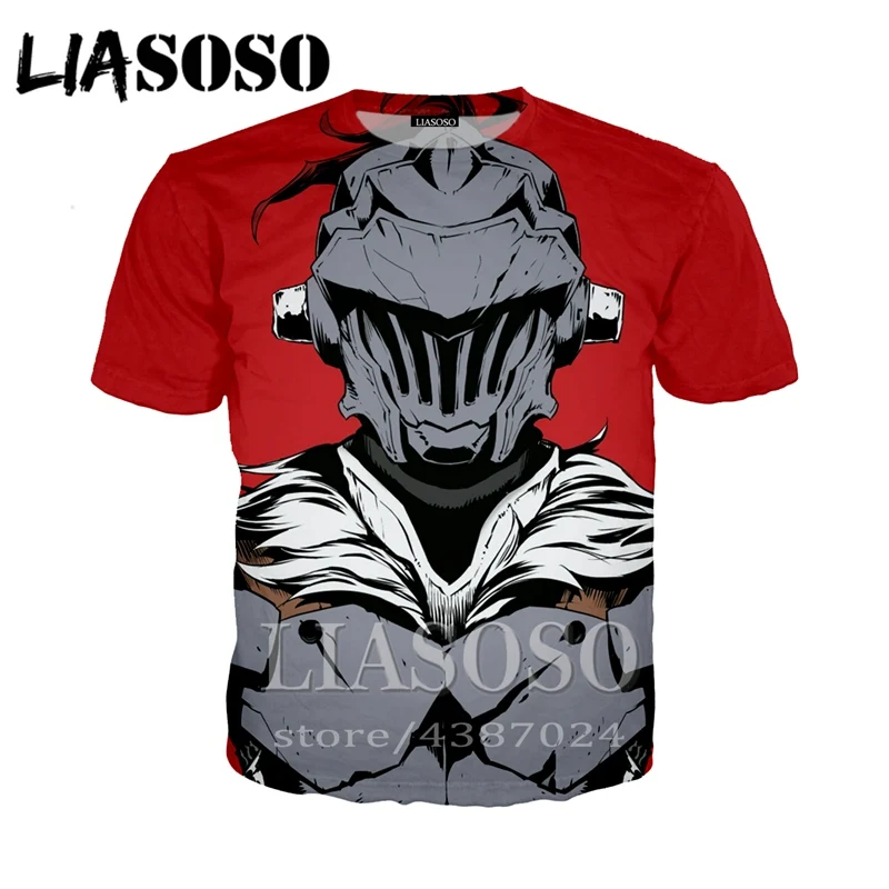 Фото Мужская футболка с 3D принтом LIASOSO модная 3D-принтом Goblin Slayer 2019 одежда Мужская футболка с 3D принтом LIASOSO модная 3D-принтом Goblin Slayer 2019 одежда