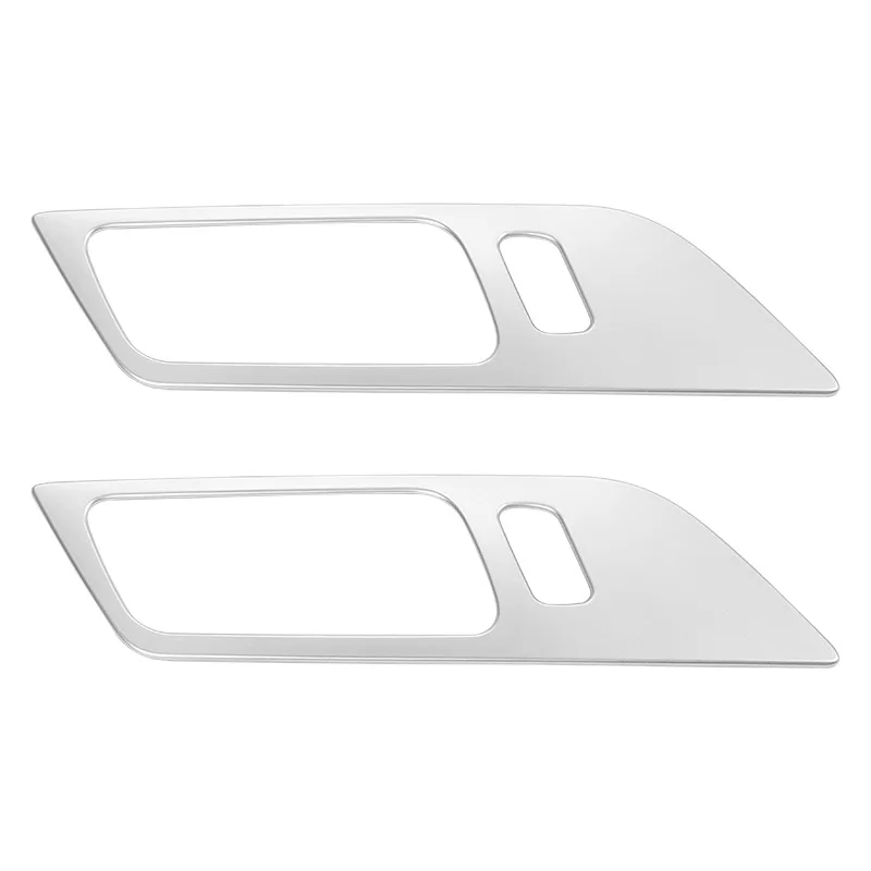 silver MOPAI интерьерные молдинги для Ford Mustang, автомобильная дверная ручка, декоративная крышка, наклейки для Ford Mustang+ автомобильные аксессуары - Название цвета: silver