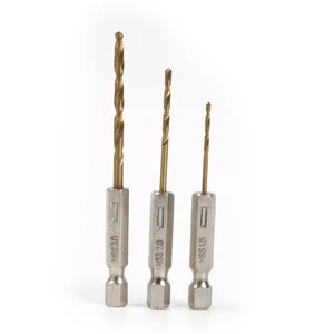 Сверло с шестигранным хвостовиком 14 дюйма из быстрорежущей стали для стекла, пластика, дерева 1,52,03,0 мм, 1 шт.