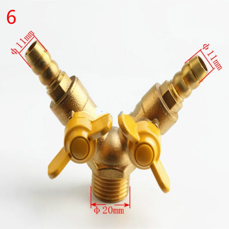 Соединительные зазубрины типа Y с тремя вилками латунный угольный сжиженный