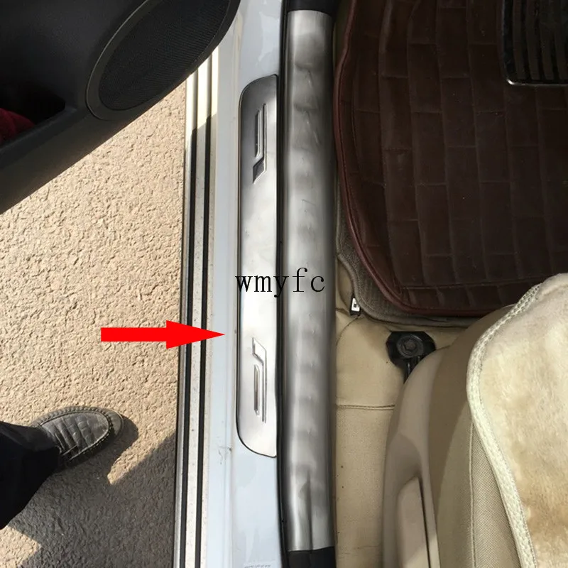 Для Toyota RAV4 для Toyota Previa RAV 4 Нержавеющая сталь Накладка порога Добро пожаловать педаль подходит Rav4 автомобильные аксессуары 4 шт./компл
