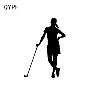 QYPF 9,4*13,5 см интересный Гольф спортивный Декор Автомобильная наклейка силуэт Бампер Окно винил C16-1486