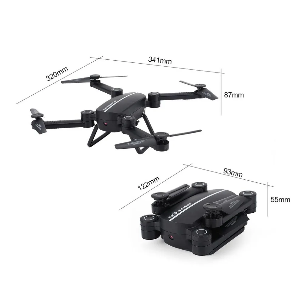 FPV складной Радиоуправляемый Дрон с удержанием высоты 0.3MP HD Wifi камера Безголовый