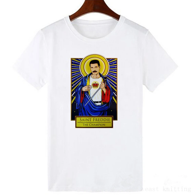 Freddie Mercury Fiction Saint Mia Jules футболка католицизма женская одежда целлюлоза Женская
