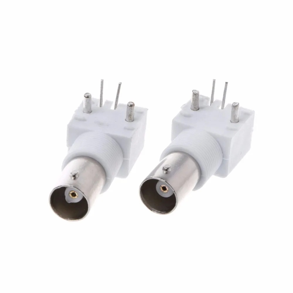 10x PC плата PCB Mount Right Angle BNC Female Jack с разъемом перегородки|Соединители| |