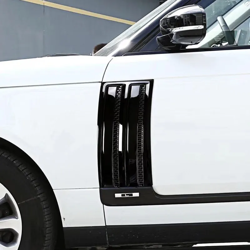 Для Land Rover Range Rover Vogue SVO- ABS глянцевый черный хром автомобильная Боковая дверь вентиляционные отверстия комплект отделка Аксессуары 2 шт