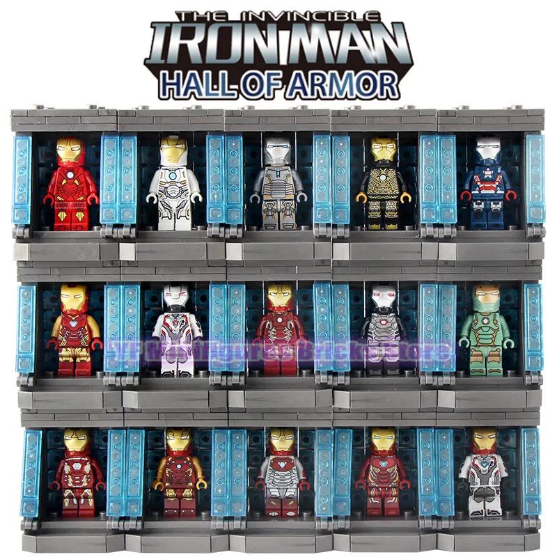 Мстители 4 эндигра Железный человек зал бронированная модель Legoed Marvel фигурки