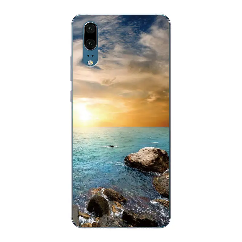 Case For Huawei P20 P 20 Cat Flower Animal Patterned TPU Soft Shell Pro Phone Back Cover |