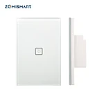 Настенный светильник ключатель света Zigbee One Gang, работает с Alexa Google Home через Zemismart Hub, приложение для моста, телефона, голосовое управление