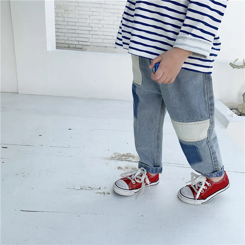 2019 Baby Boy Jeans Pants Girls Spring Casual Trousers Elastic Waist Clothing Toddler Fashion | Детская одежда и обувь