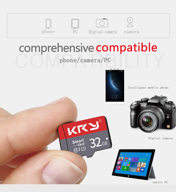 Карта памяти KRY, 32 ГБ, 16 ГБ, 8 ГБ, 128 ГБ, 64 ГБ, Microsd карта C10, Micro TF, SD карта, 8, 16, 32, 64, 128 ГБ, адаптер Cartao De Memoria Carte