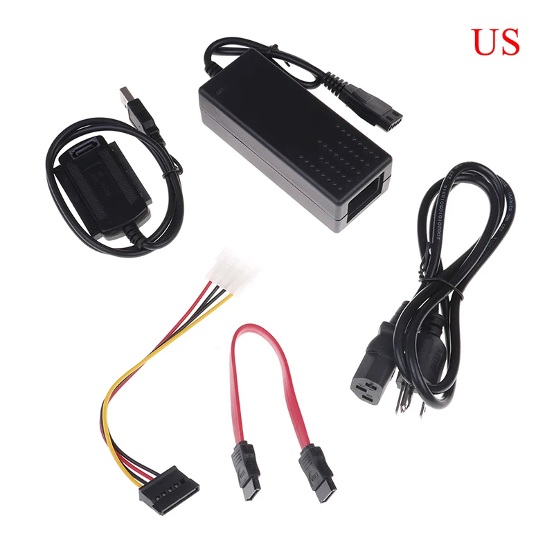 1 комплект USB 2 0 для IDE SATA S-ATA 5 &quot3 5&quot HD HDD адаптер жесткого диска конвертер + кабель