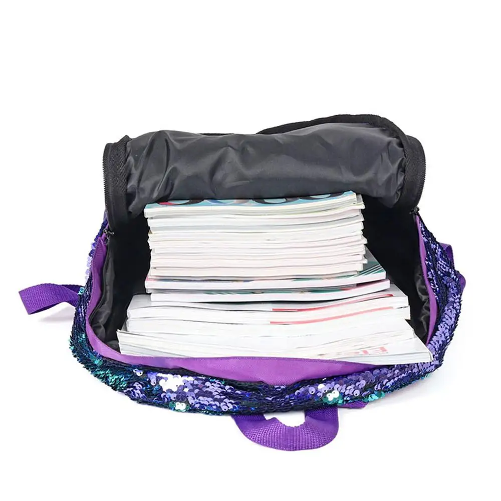 Двусторонние пайетки Русалка рюкзаки для девочек уникальная блестящая сумка на