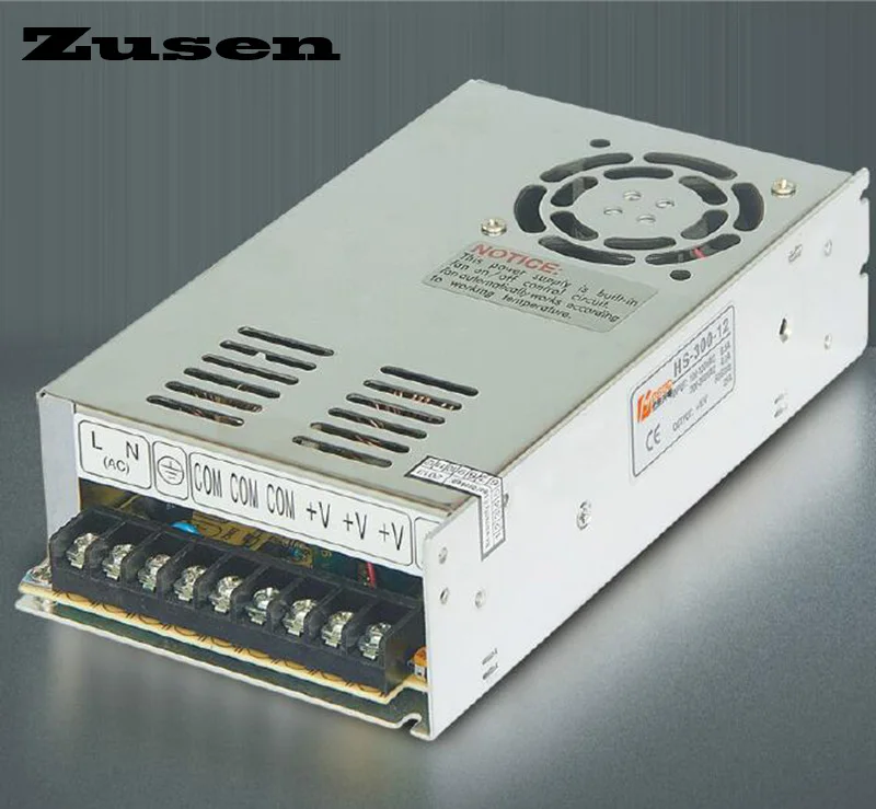 Zusen высокое качество S 300W 5V 12V 15V 18V 24V 36V 48V Одиночный импульсный источник