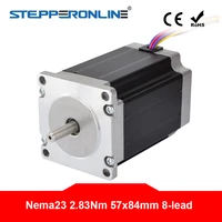 nema 23 stepper motor 2 83nm400oz in 57x57x84mm 8 lead 1 8 degree 4a for 3d printer cnc lase router