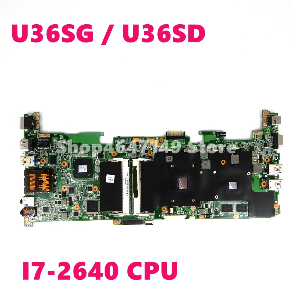 U36SG материнская плата REV2.1G I7 2640CPU для ASUS U36 U36S U36SD U44SG ноутбука плата|Материнские
