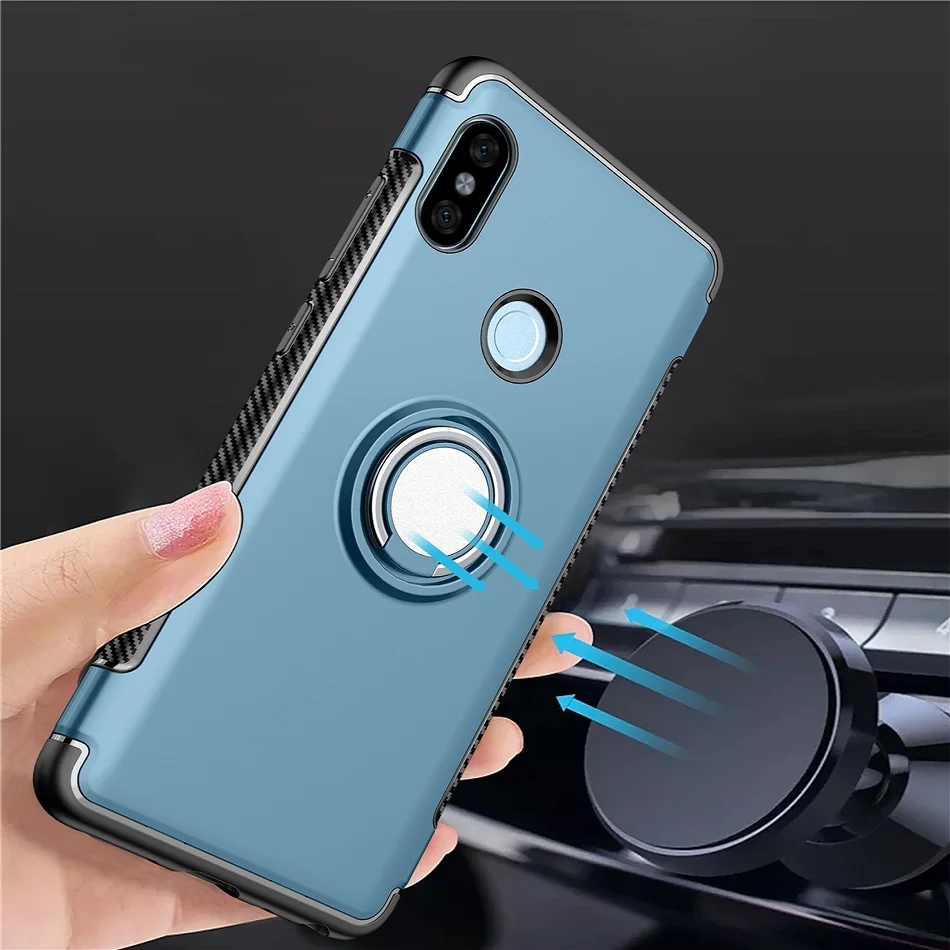 Anti-knock Case For Xiaomi Redmi Note 5 5A Pro Luxury Magnetic Ring Holder Funda Coqa |