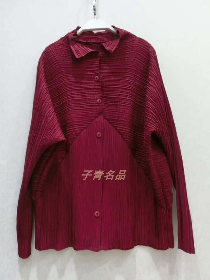 Changpleat 2019 Spring New Long sleeve Women cardigan coat Miyak Pleated Fashion Single-breasted Stand collar Jackets Plus Size | Женская
