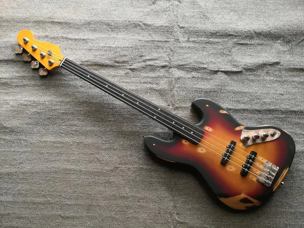 Factory customization Electric Bass Guitar 4 Strings Jazz Bass Retro Style Bass