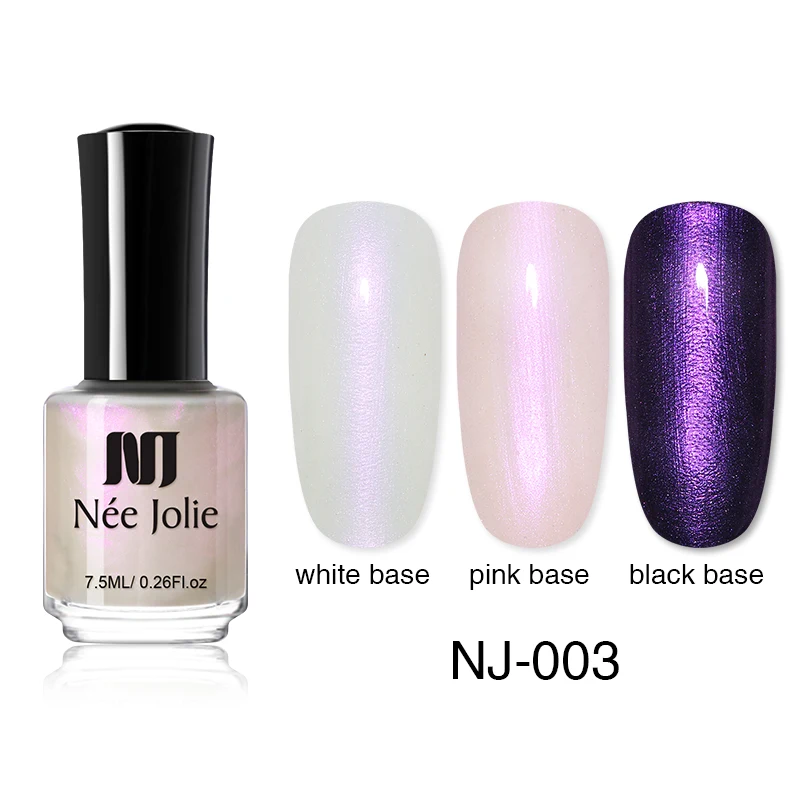 7.5ML Glimmer 003 NEE JOLIE 7,5 мл 3,5 мл зеркальная оболочка лак для ногтей мерцающий перламутровый стойкий лак для ногтей Быстросохнущий лак для ногтей - Цвет: 7.5ML Glimmer 003