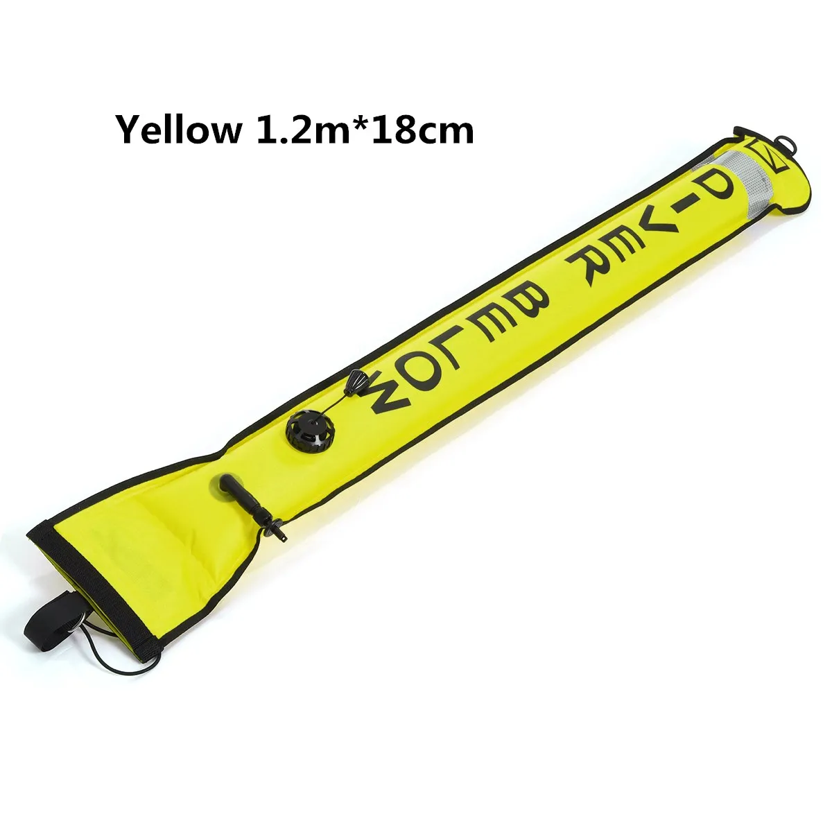 1.2mx18cm yellow Дайвинг SMB 1 m 1,2 м 1,8 м красочные видимость безопасности надувные Дайвинг SMB поверхности маркер сигнала аксессуары для буев - Цвет: 1.2mx18cm yellow