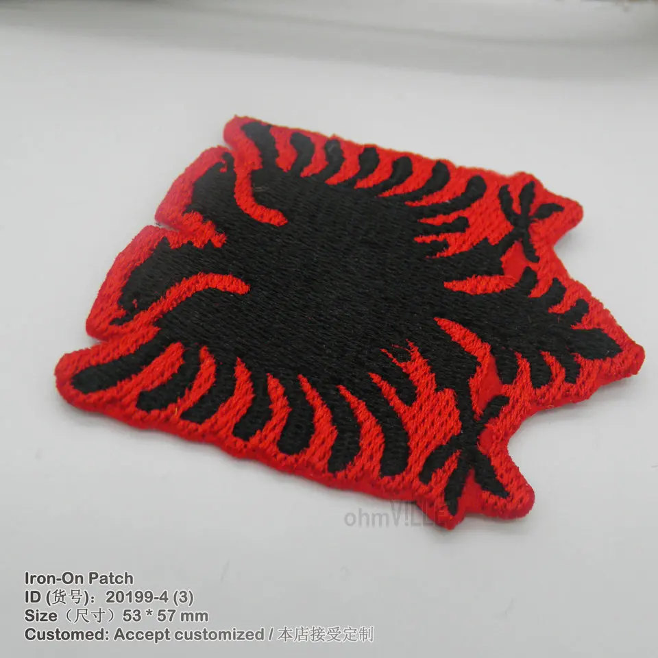 Новинка Albania Flag 3D железные парчи для одежды ручная вышивка аппликация