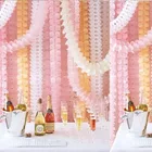 3,6 м четырехлистные бумажные гирлянды в форме клевера Свадьба детский душ тканевая гирлянда Вечеринка поставщиков Декор DIY подвесные ленты