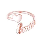 Женское кольцо в форме сердца из нержавеющей стали, настраиваемое Золотое ювелирное изделие для свадьбы, подарок на выпускной