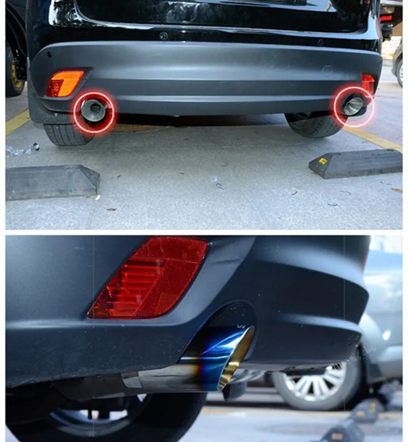 2 шт. наконечник глушителя выхлопной трубы из нержавеющей стали для MAZDA CX 5 CX5 2012 2013