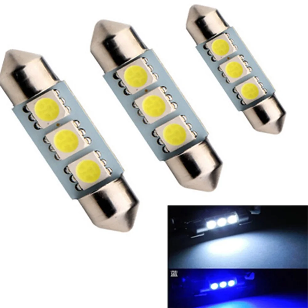 Ysy 500X Переяркий 31ММ 36ММ 39ММ 41ММ 3SMD 5050 SMD C5W Внутренней Фестунка Автомобиль Led Лампа Белый Авто Светодиодная Лампа