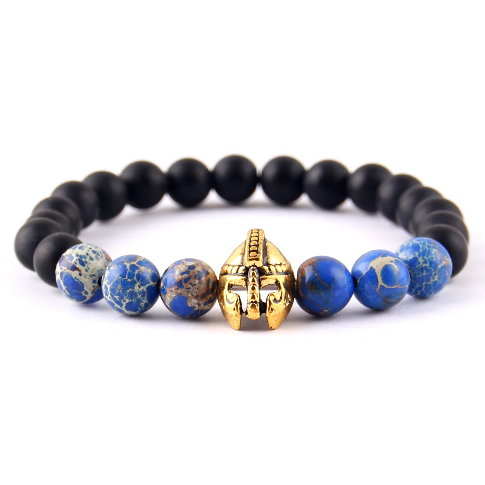 WML Римский рыцарь Спартанский воин шлем гладиатора браслет 8 мм бусина из