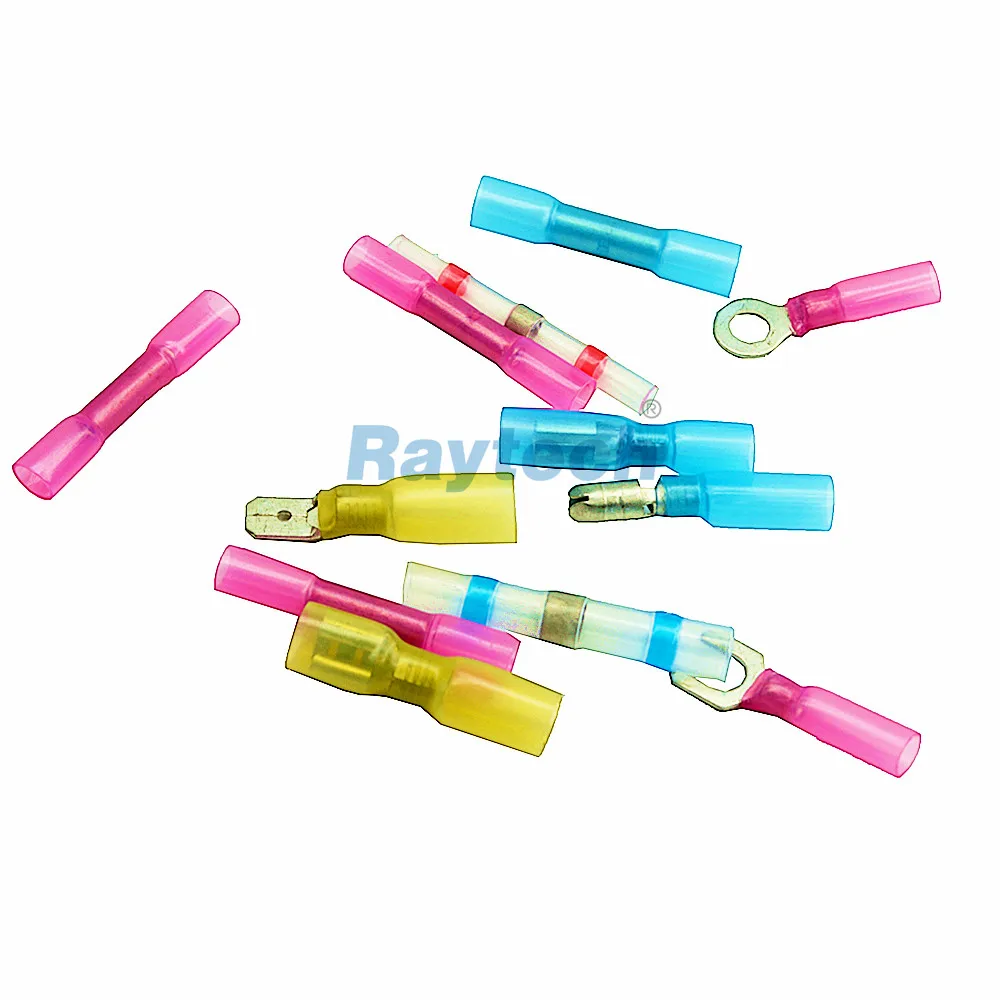 99 шт Смешанные Термоусадочные Припоя терминалы водонепроницаемый припой рукав