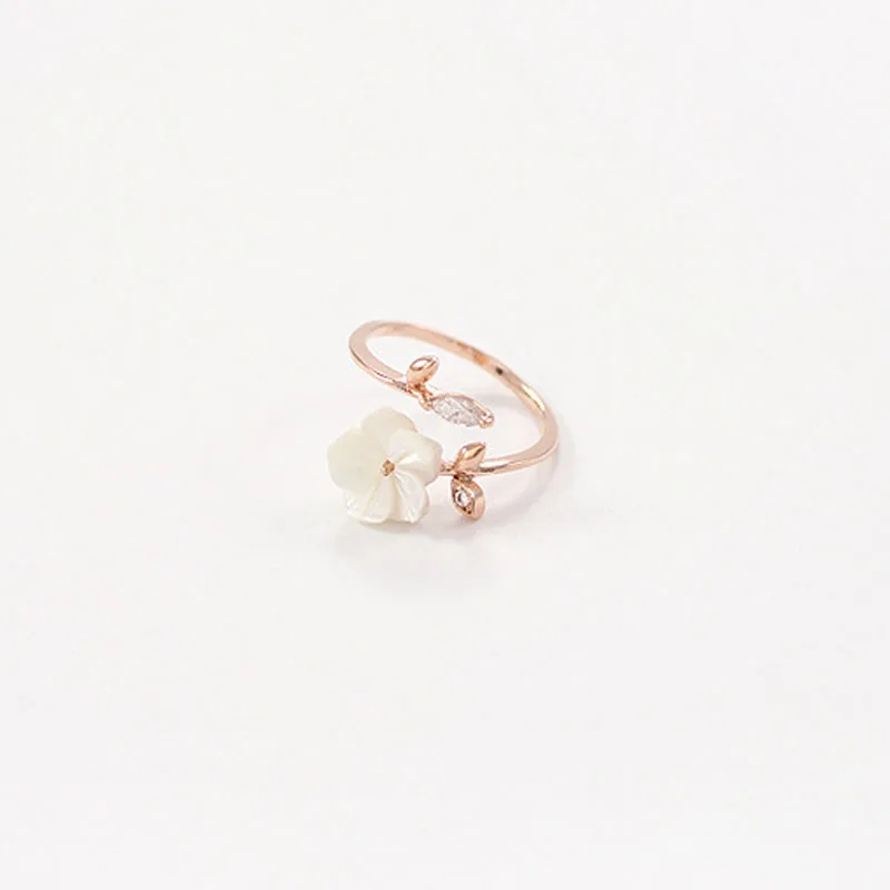 Pinksee Elegent роскошный кристалл бабочка цветок Кольца для Для женщин ювелирные