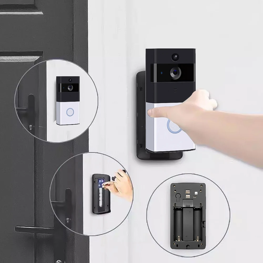 Новый Умный дверной звонок с камерой 720P Wi-Fi беспроводной домофон видео-глаз в