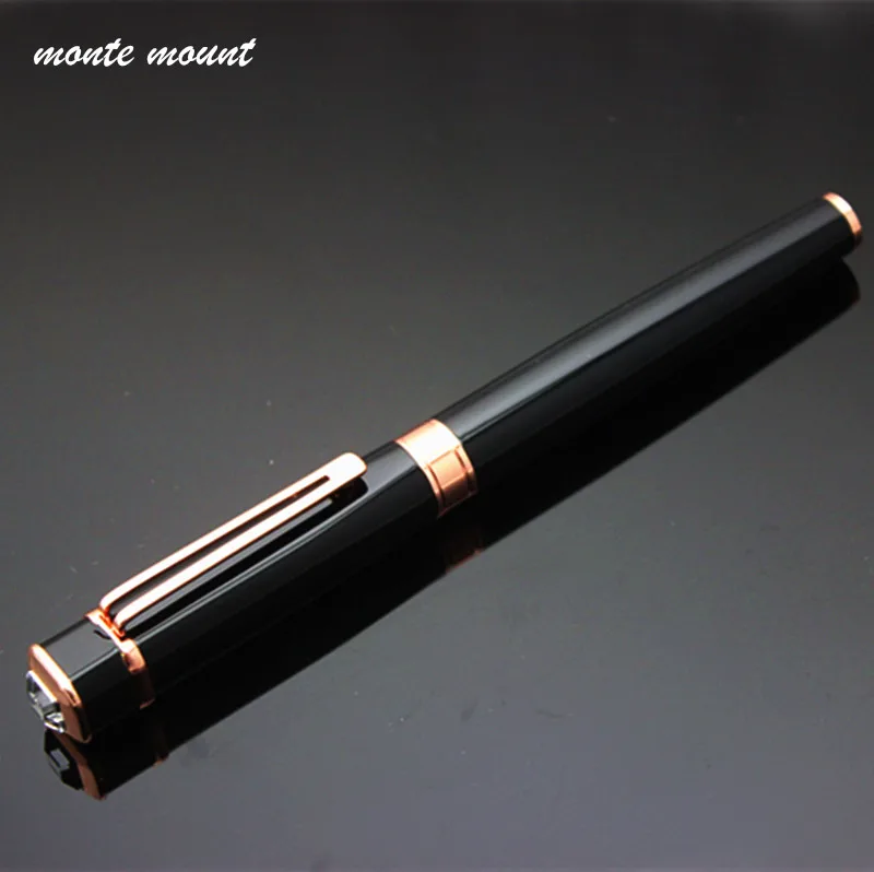 Monte mount 301 Grand шапка с бриллиантом черная Роскошная шариковая ручка среднего