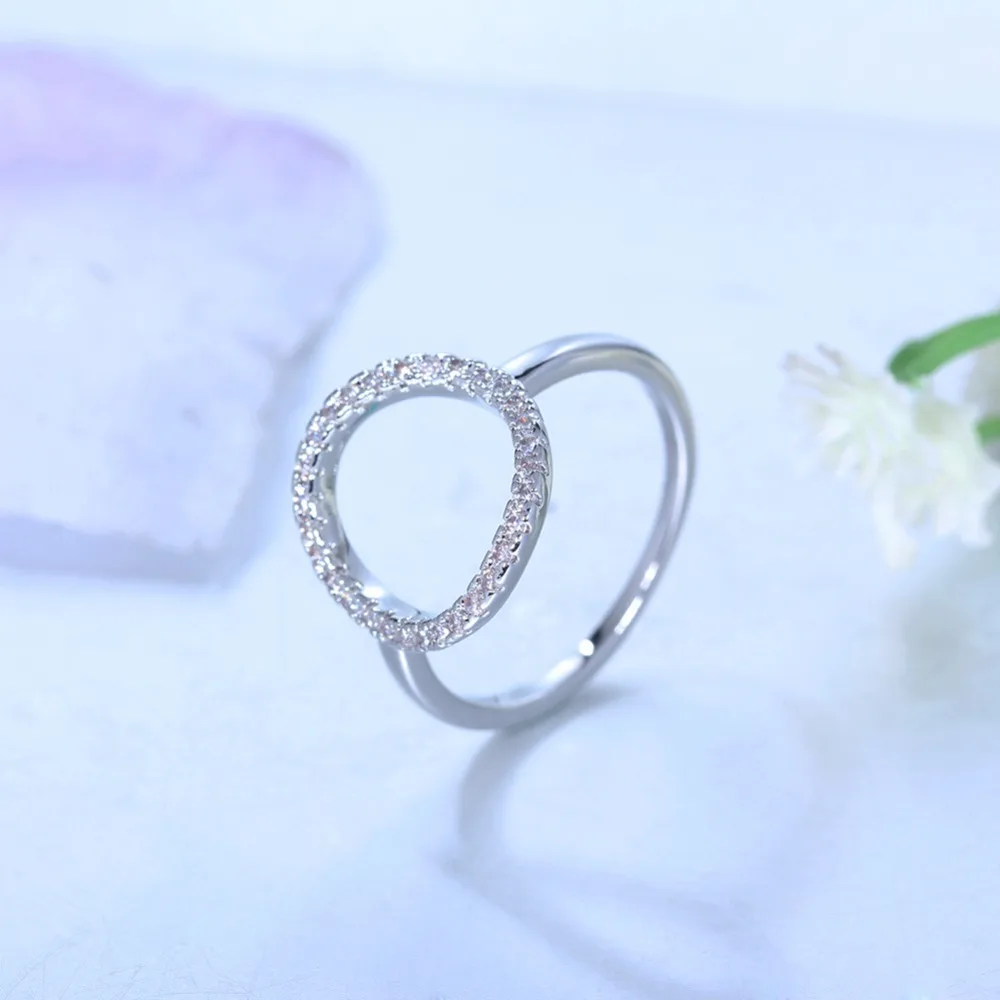 Модное Брендовое кольцо jingyang для женщин и девушек Свадебные обручальные кольца