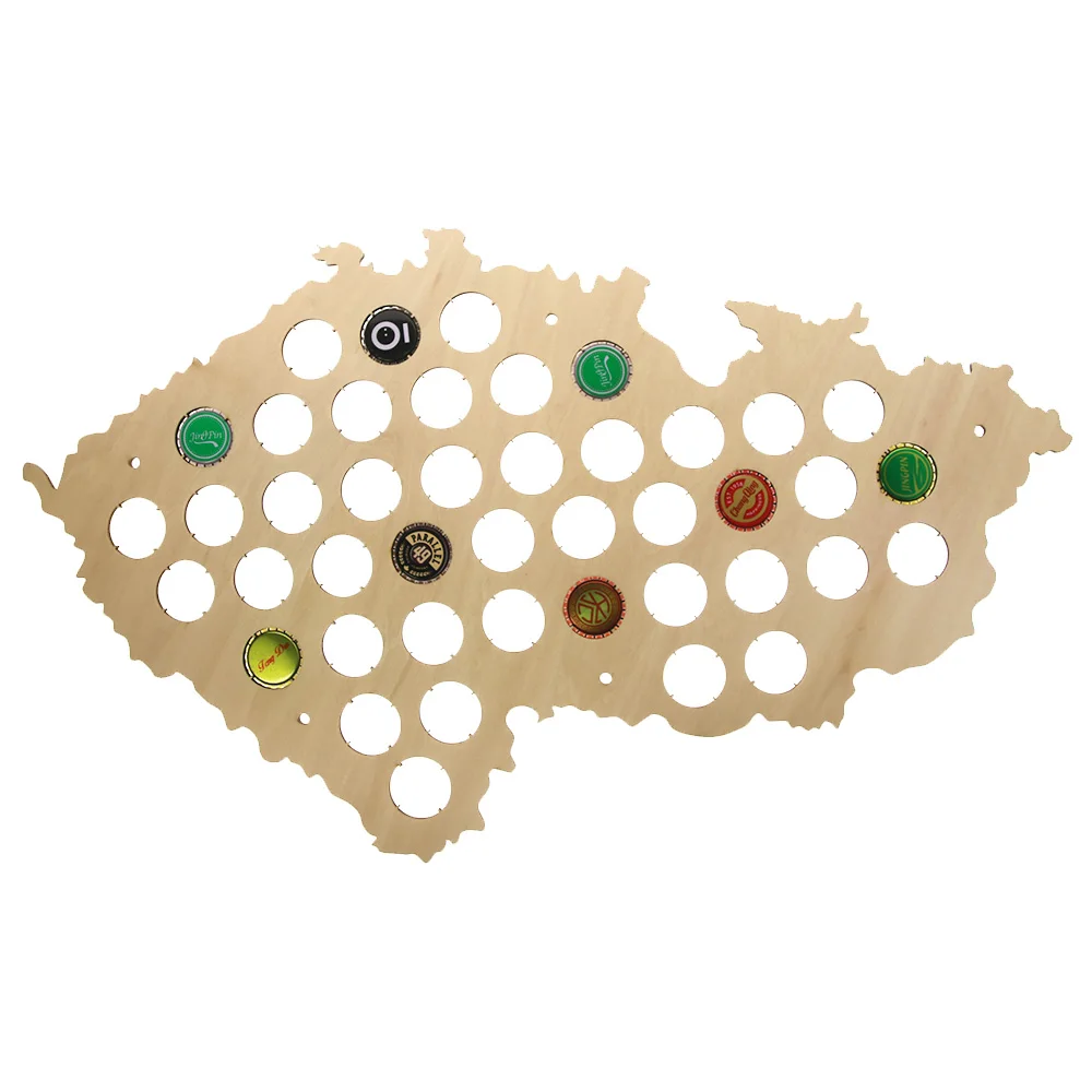 

Czech Republic Beer Cap Map Pub Bar Wooden Wall Sign Beer Bottle Cap Display Holder Patriotic Czech Map Man Cave Beer Lover Gift