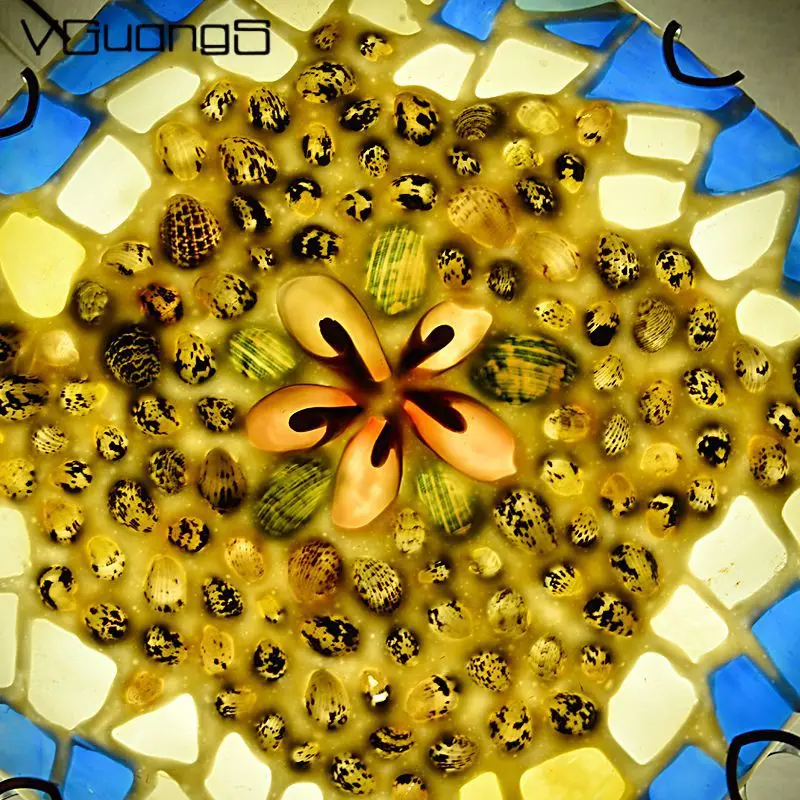 

Mediterranean Sea Hand Crafted Shell Ceiling Lights For Living Room Foyer Bed Room 30/40/50cm Lighting Fixture Ac 90-260v