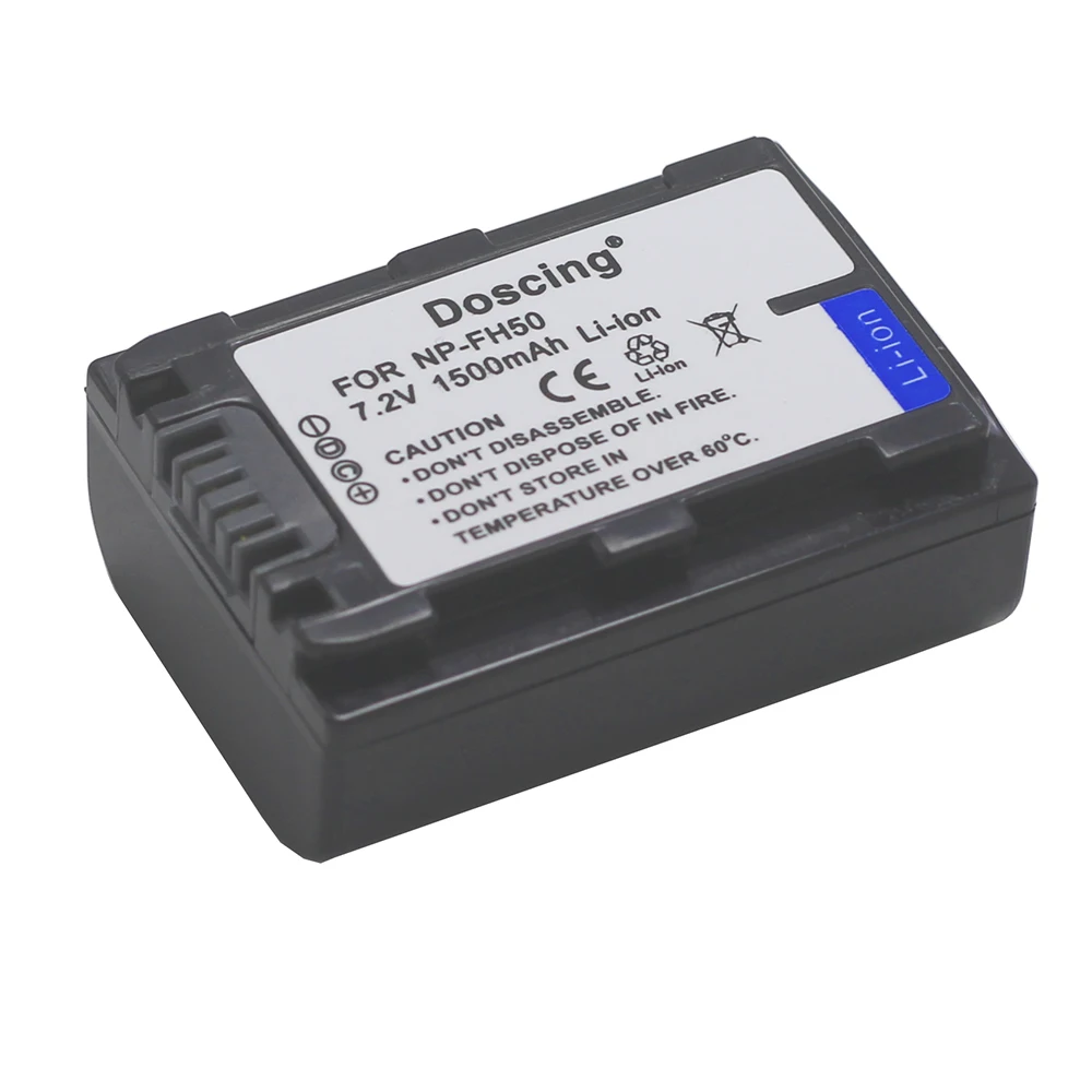 Doscing 2Pcs NP-FH50 NP FH50 NPFH50 Digital Battery For Sony A230 A290 A390 DSC-HX1 HX100 HX200 HDR-TG1E TG3 TG5 TG7 Camera | Электроника